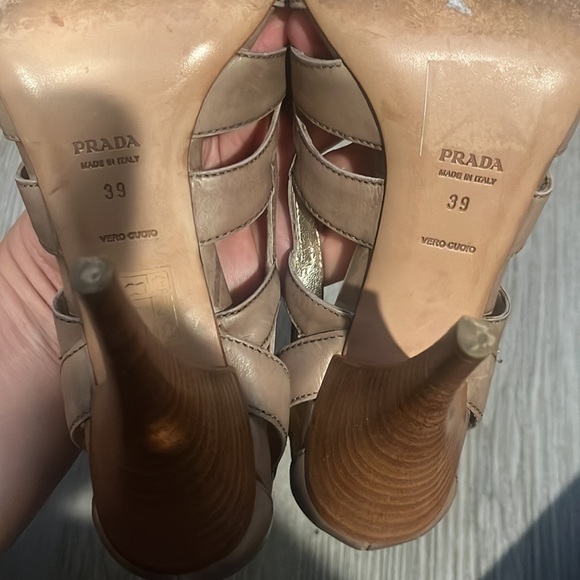 Prada Shoes | Prada Cutout Open Toe Heels | Color - Picture 9 of 9